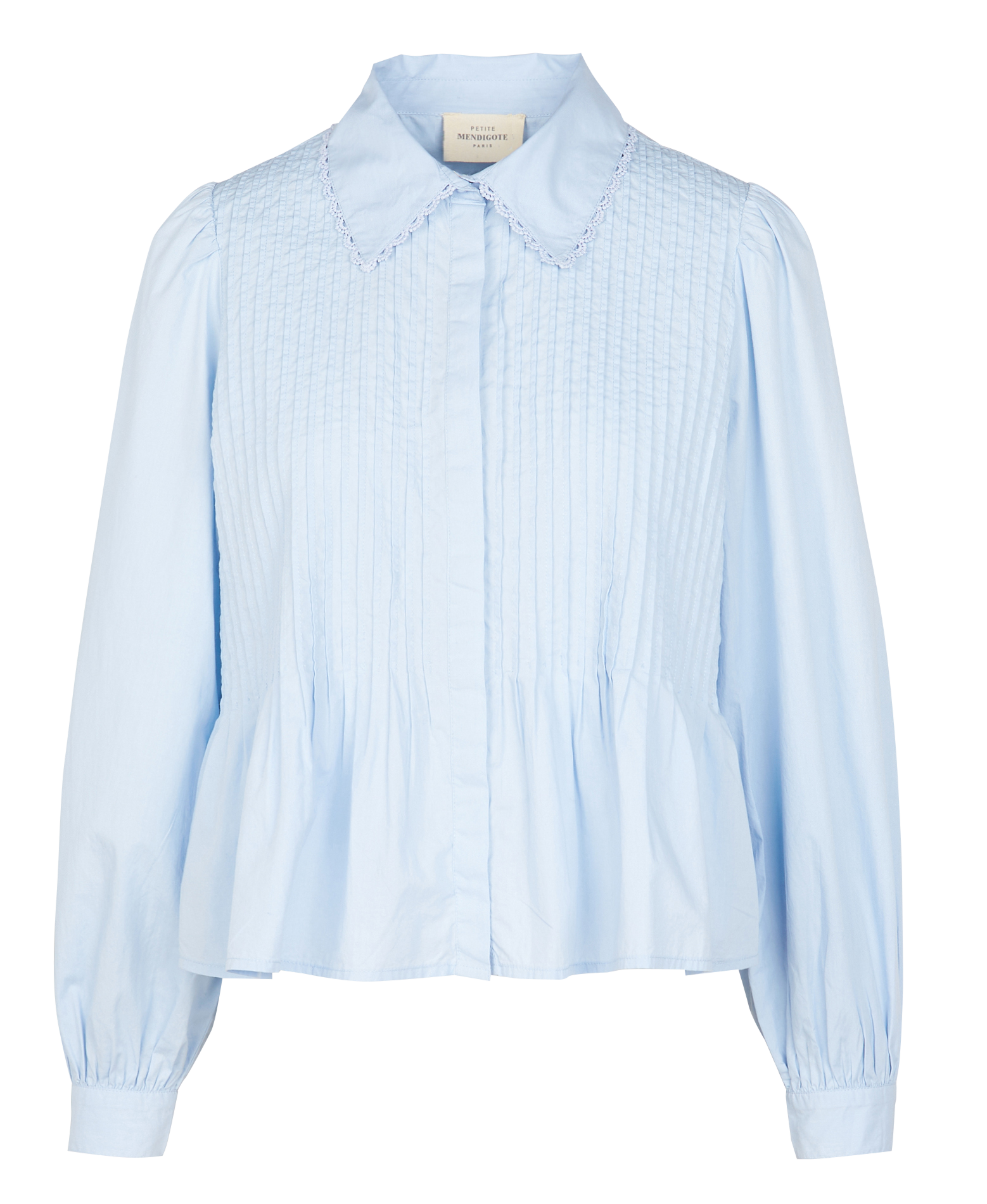 TOSCA - Chemise plissée en coton| Bleu