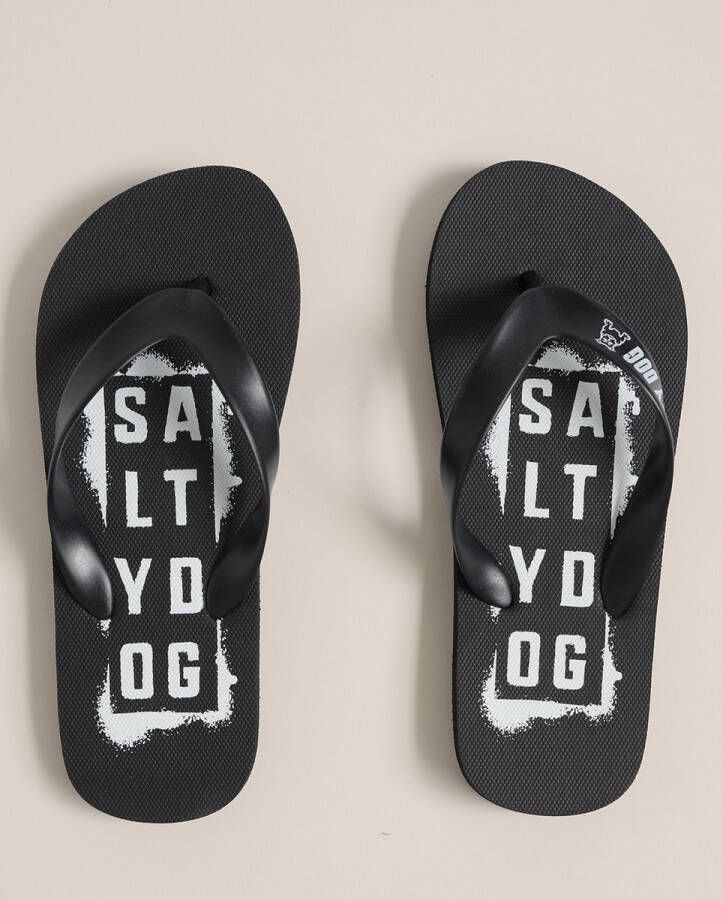 WE Fashion teenslippers zwart Jongens Rubber 30 31