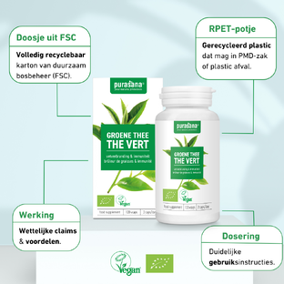 Purasana Groene Thee Capsules 120VCP