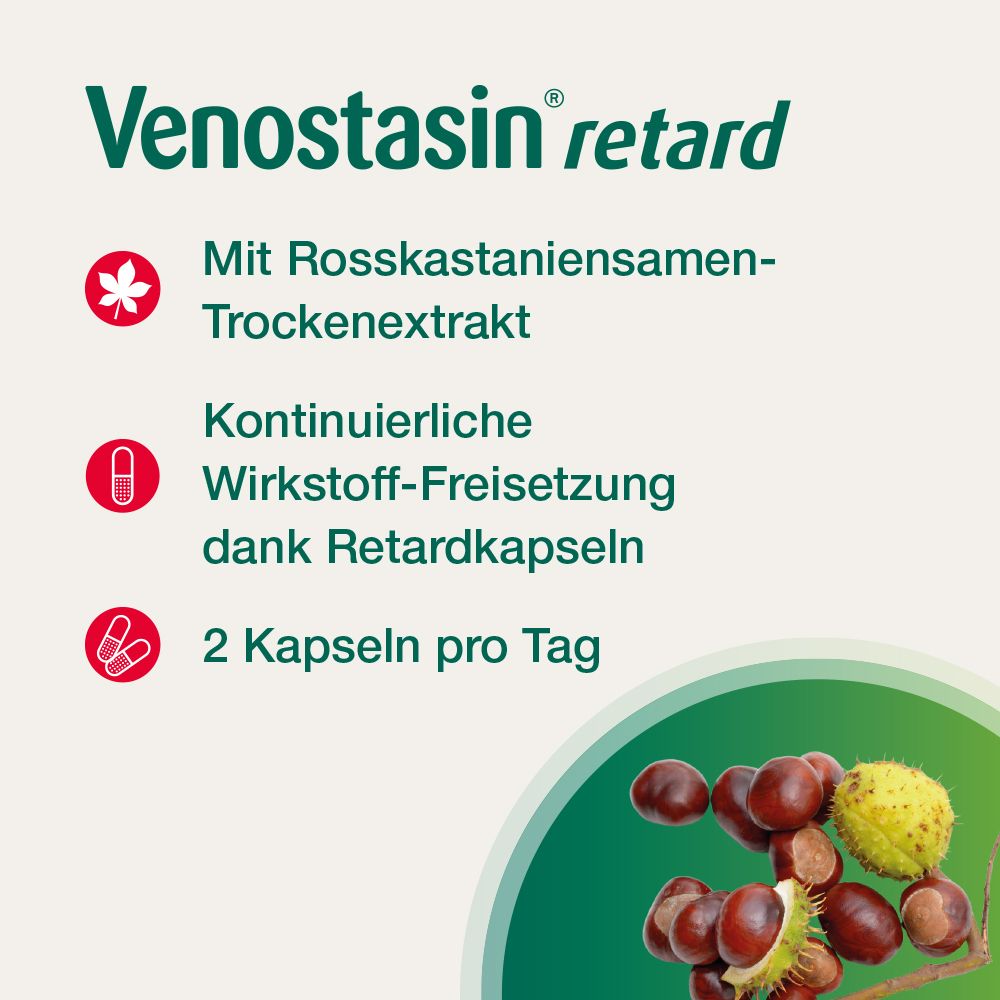 VENOSTASIN retard 50 mg Hartkapsel retardiert bei Venenleiden