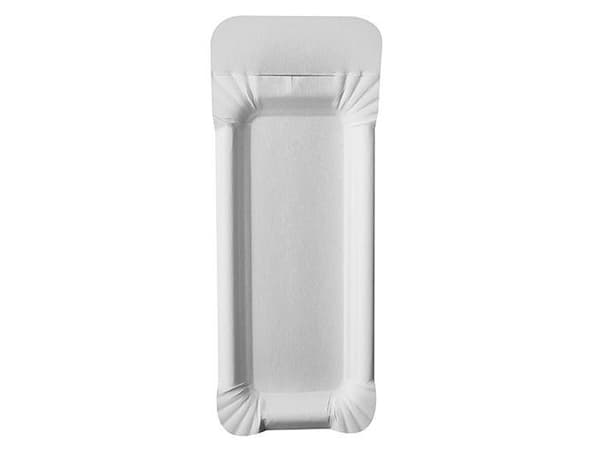 Papstar 11030, Plate, Rektangulær, Fotoark kartong, Hvit, Monokromatisk, 250 stykker