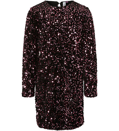 Vero Moda Girl Kjole - VmBella - Blåck/Rosegold Sequins