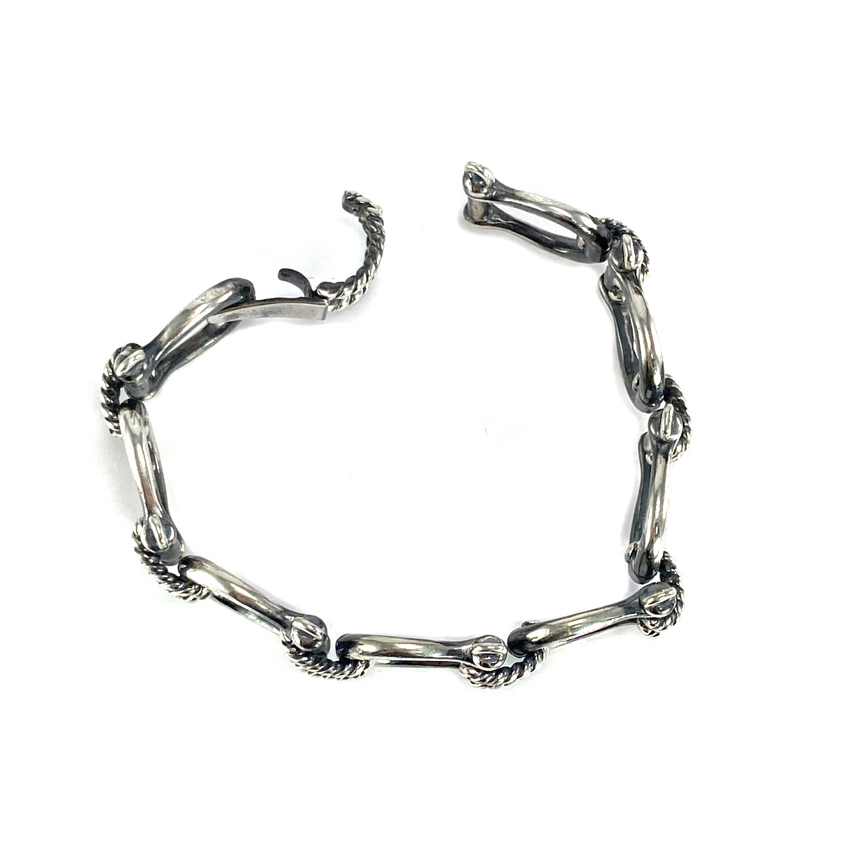 Bracelet d'occasion argent 925 maille fantaisie 19 cm