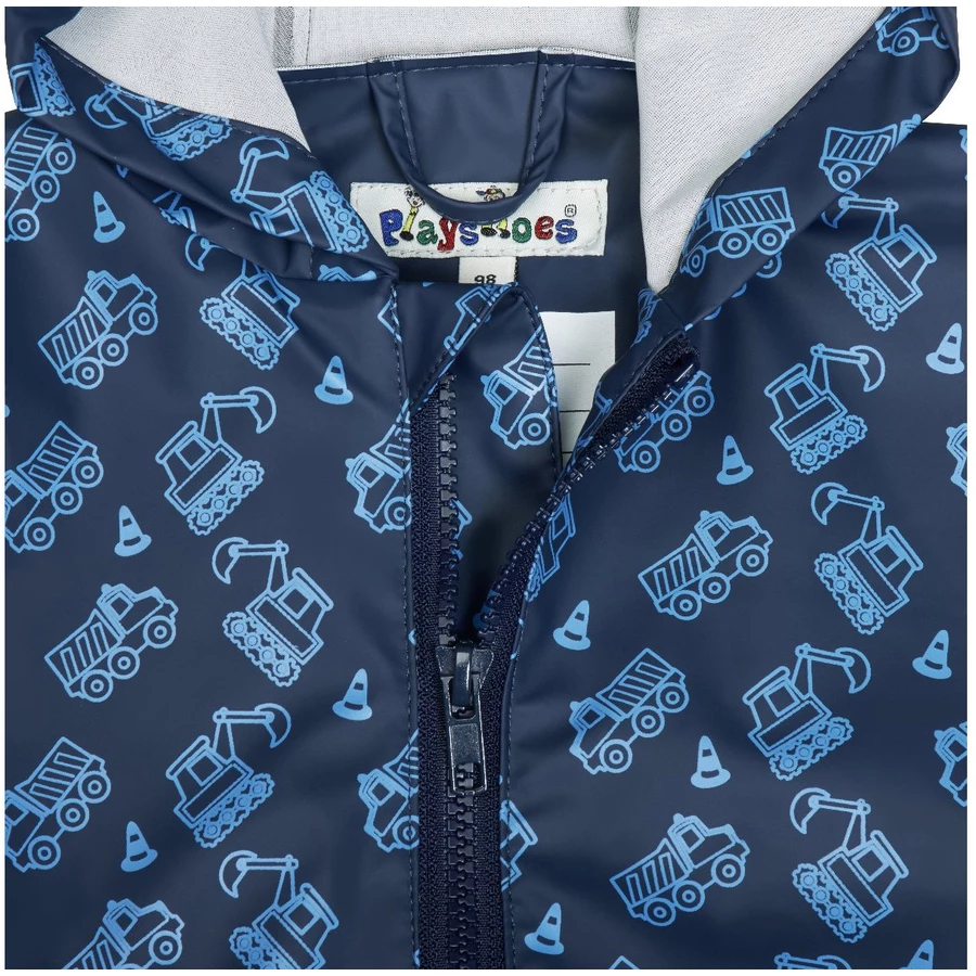 Playshoes Regen-Overall Baustelle marine