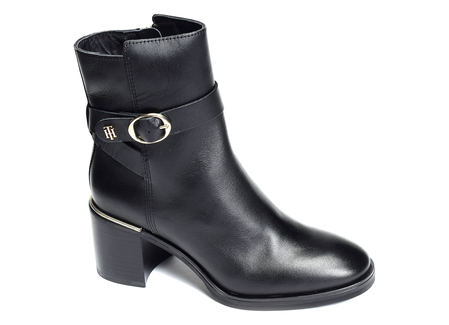 Th belt heeled boot 6766 noir
