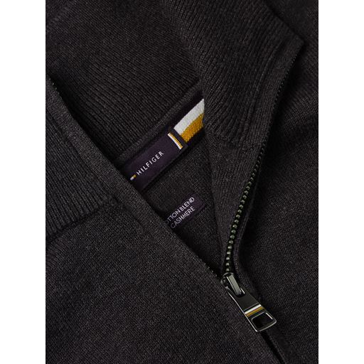 Tommy Hilfiger Pima Zip Pullover, Dark Grey Heather, L