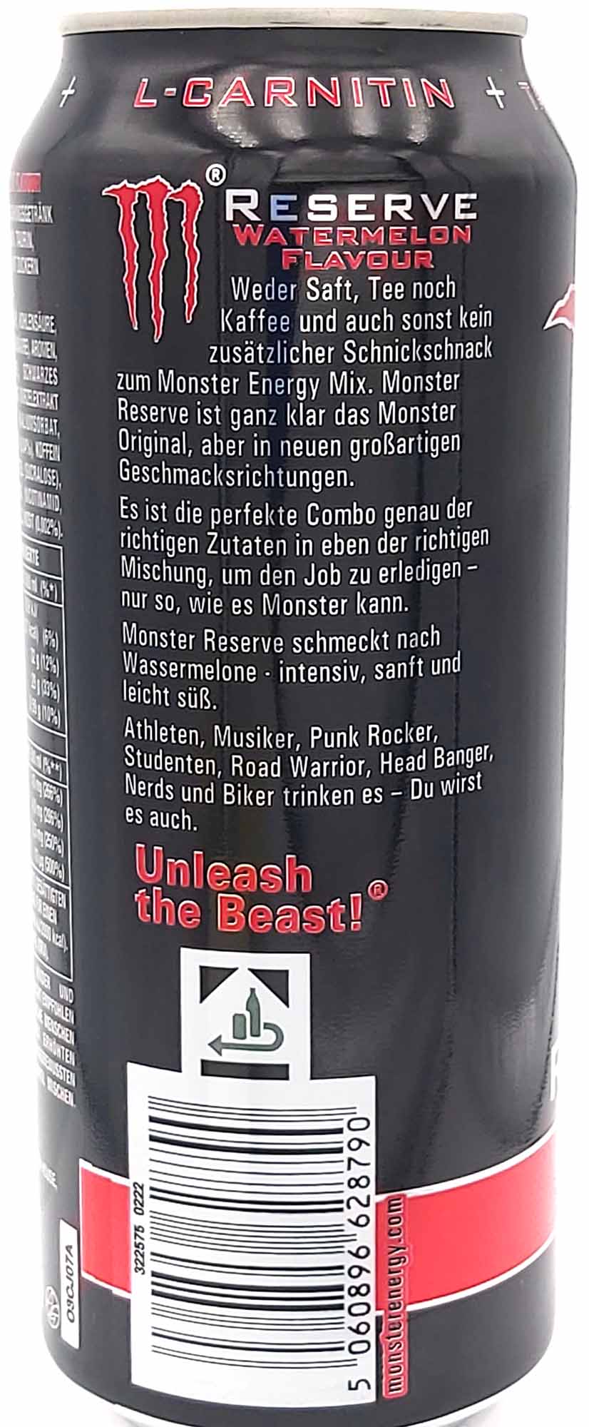 Monster Reserve Watermelon Flavour 12x0,5l = 6L MHD:30.12.25