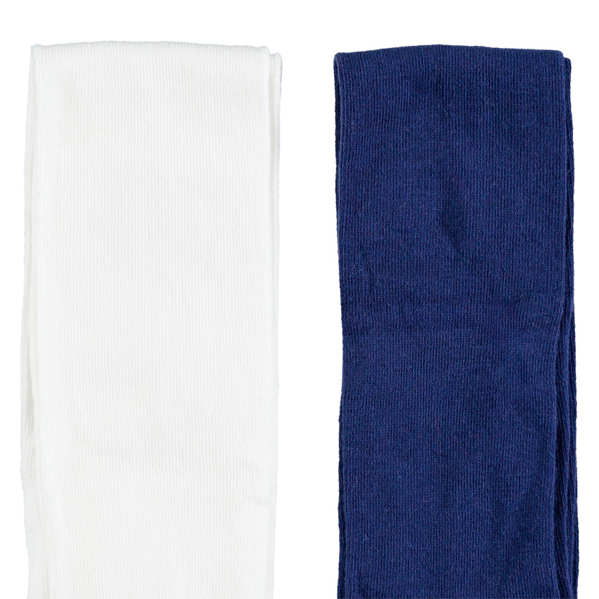Lot de 2 collants épais unis pour fille
