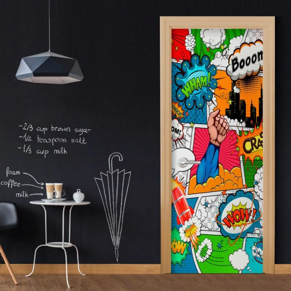 Paris Prix Papier Peint Porte Comic World 210 x 70