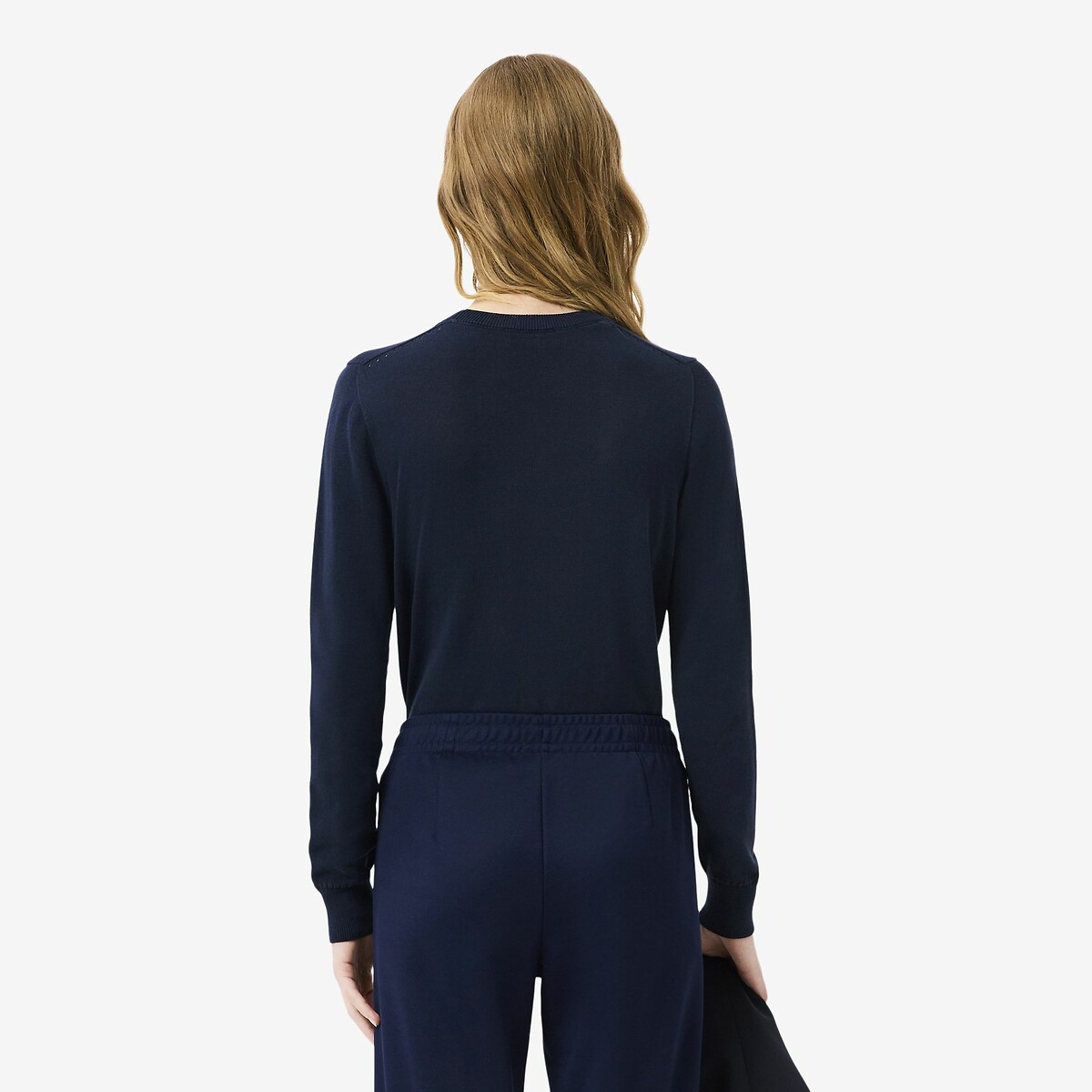 LACOSTE<br>Suéter de manga comprida com gola redonda