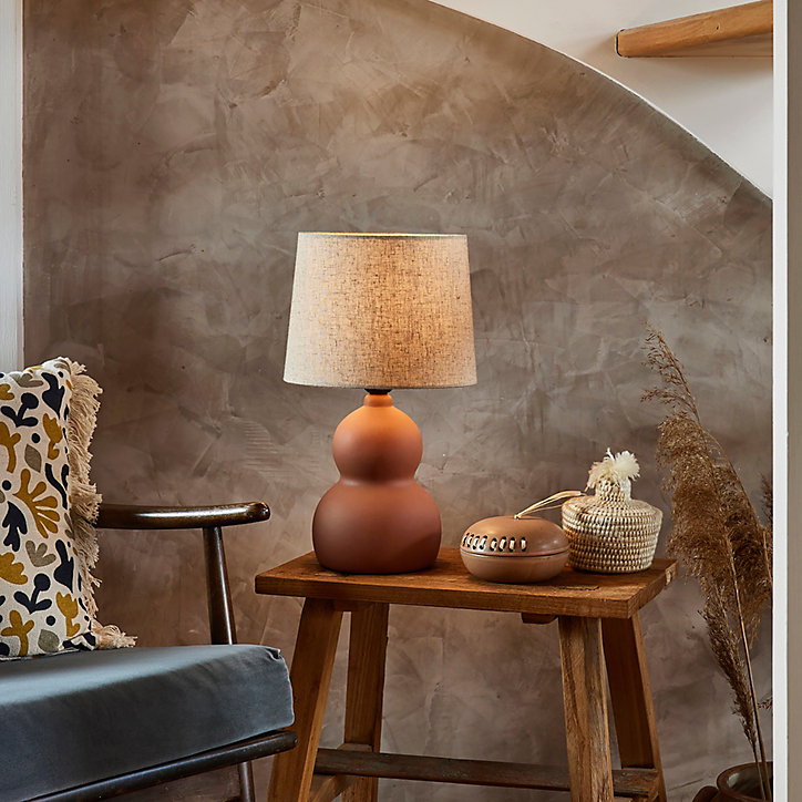 Lampe à poser Dryade IP20 E27 40W H.18 x Ø78 cm terracotta Corep