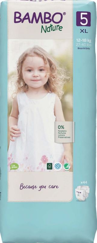 Bambo Luiers Maat 5 XL 12-18Kg 44 stuks