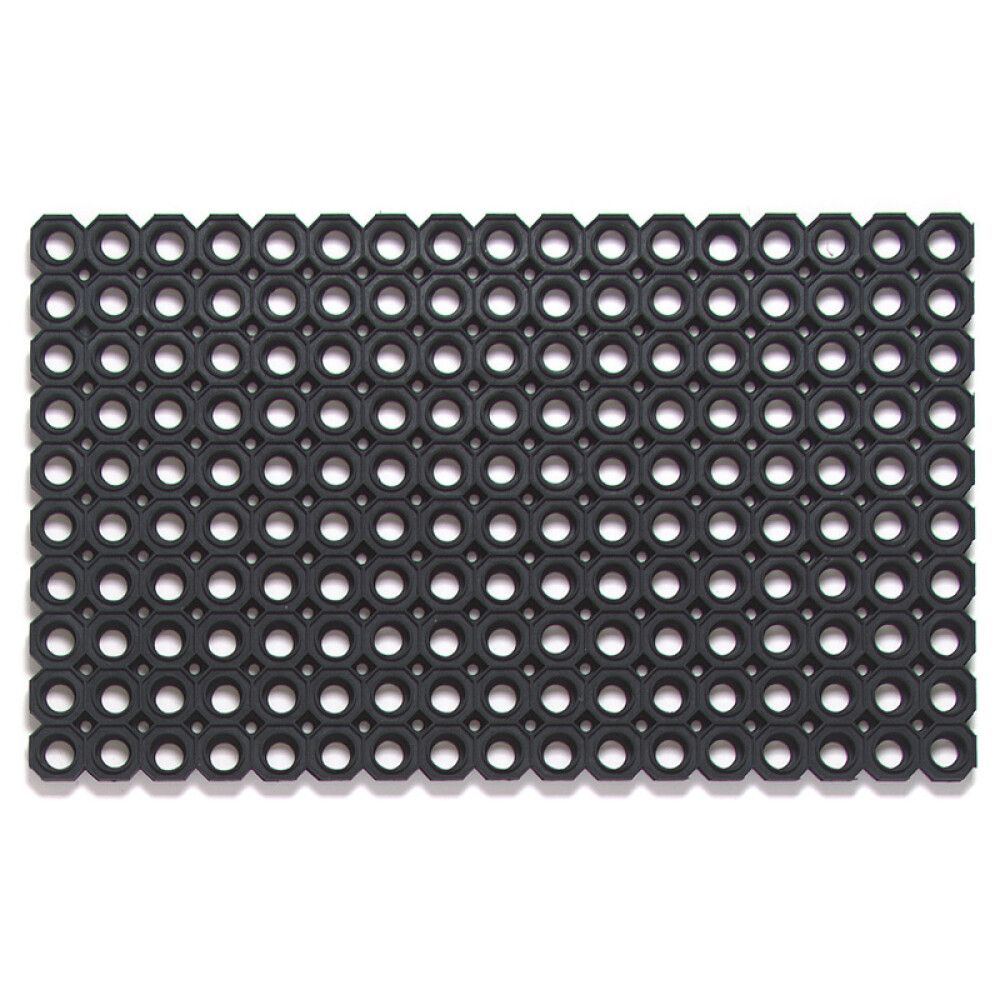 DØRMATTE RUBBERRING 100X150CM SVART