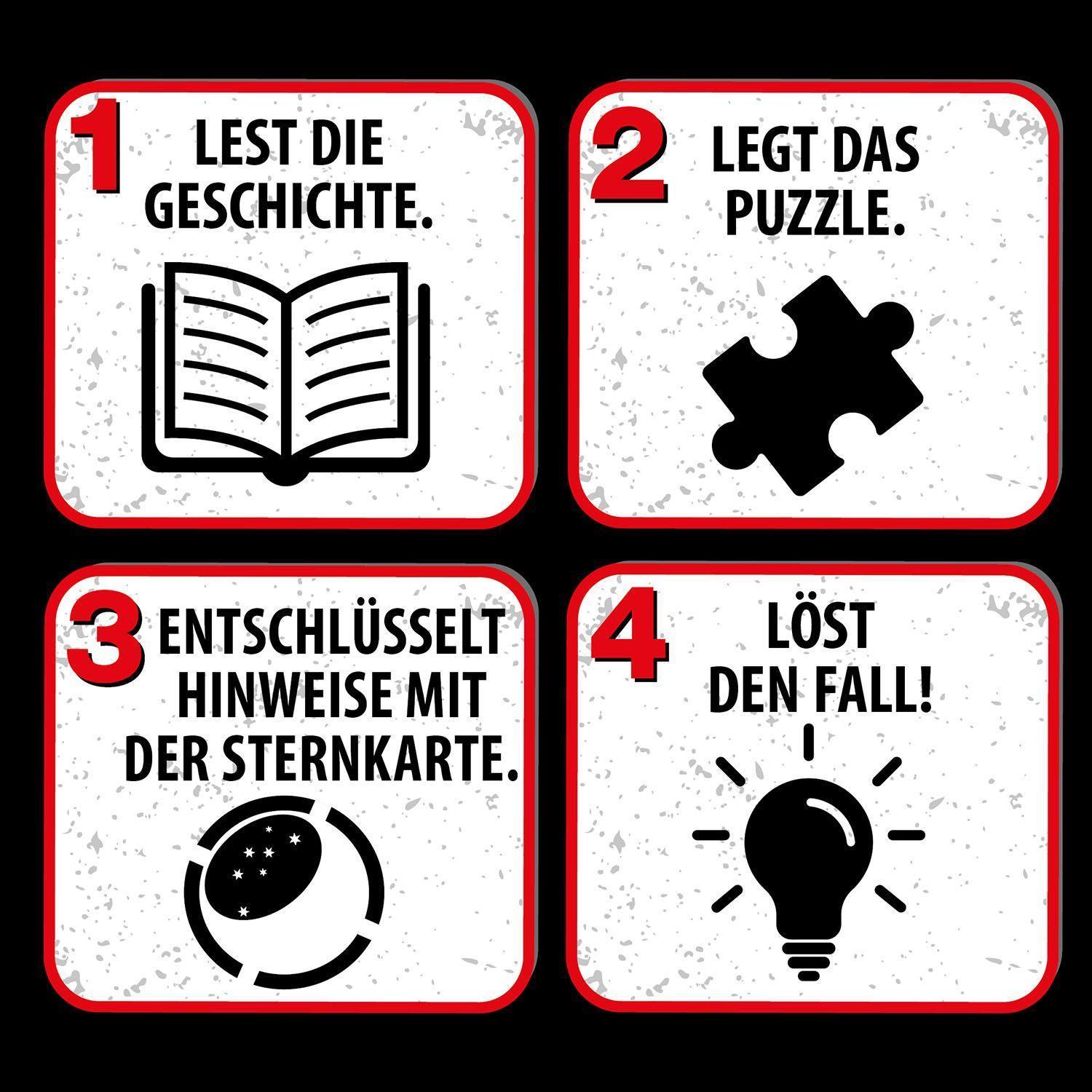 Krimipuzzle DIE DREI Kids DER GESTOHLENE STERN