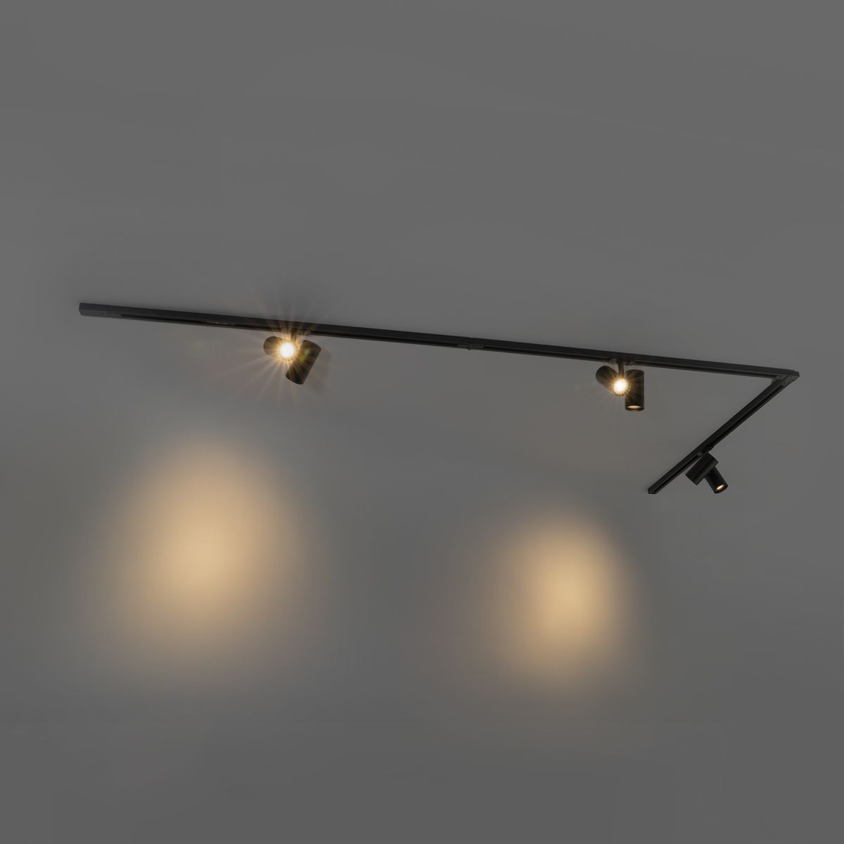 Modern railsysteem met 3 spots zwart 1-fase  - Iconic Scopio
