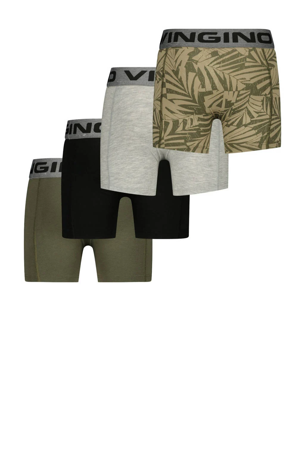 Vingino boxershort - set van 4 groen/zwart