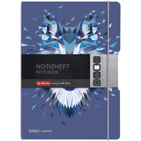 Herlitz Notizheft Wild Animals Wolf, flexibel, A4, PP