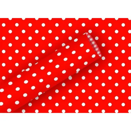 Braun & Company Geschenkpapier Punkte rot, 70 x 200 cm