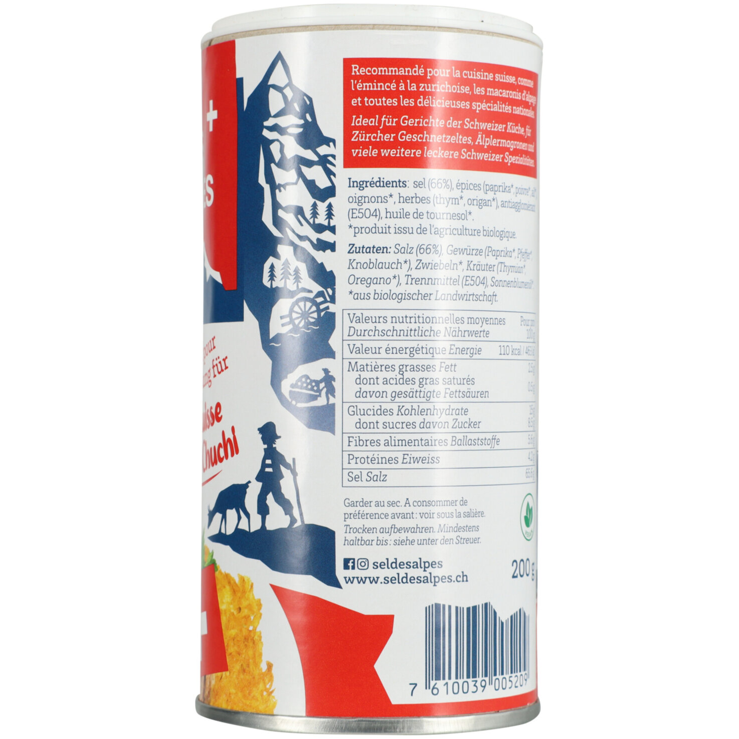 Sel des Alpes Bio Würzmischung für Chuchi