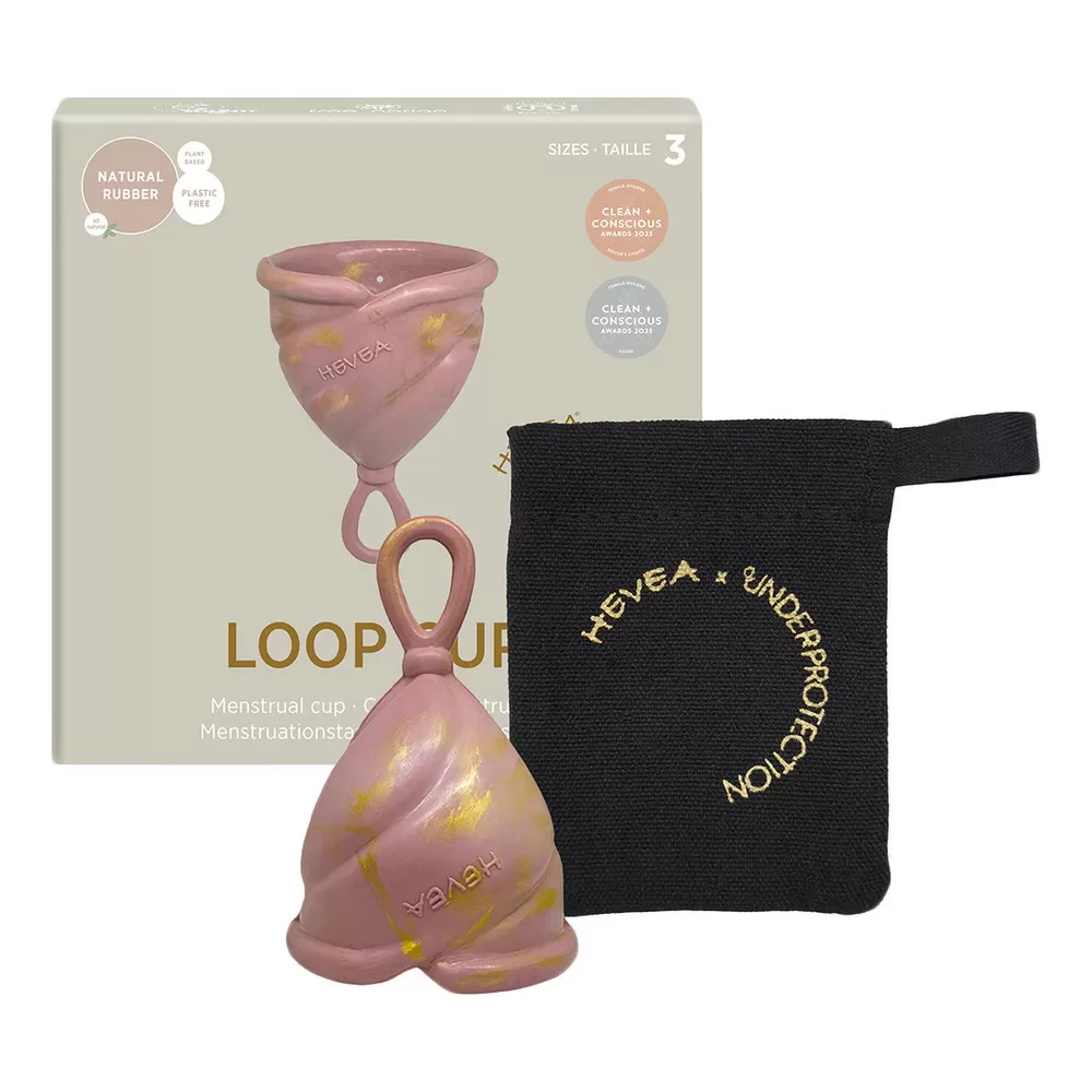 Hevea LOOP Menstrationskop size 3, Golden Rosewood - 1 stk.