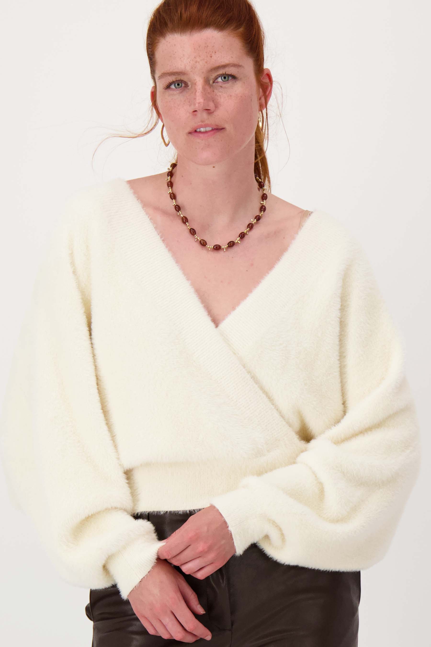 wikkel trui in fluffy garen