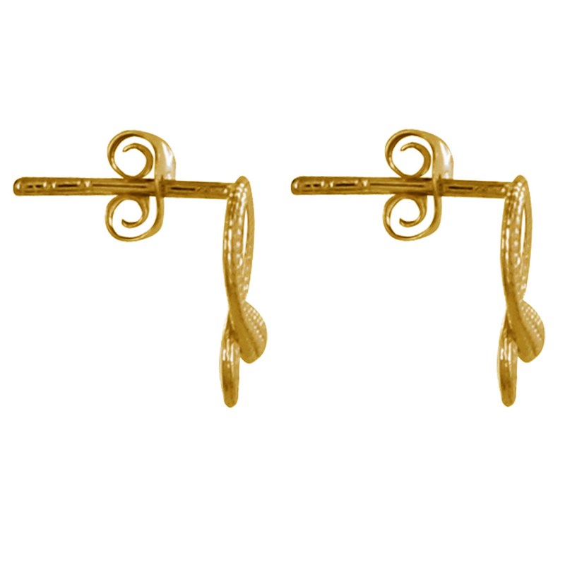 Boucles d'Oreilles Plaqué Or Cordon Serpent