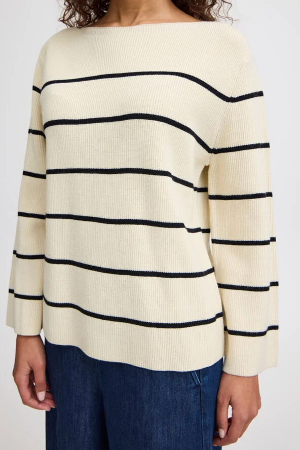 ICHI IHBOSTON LS6 Almond milk black stripe
