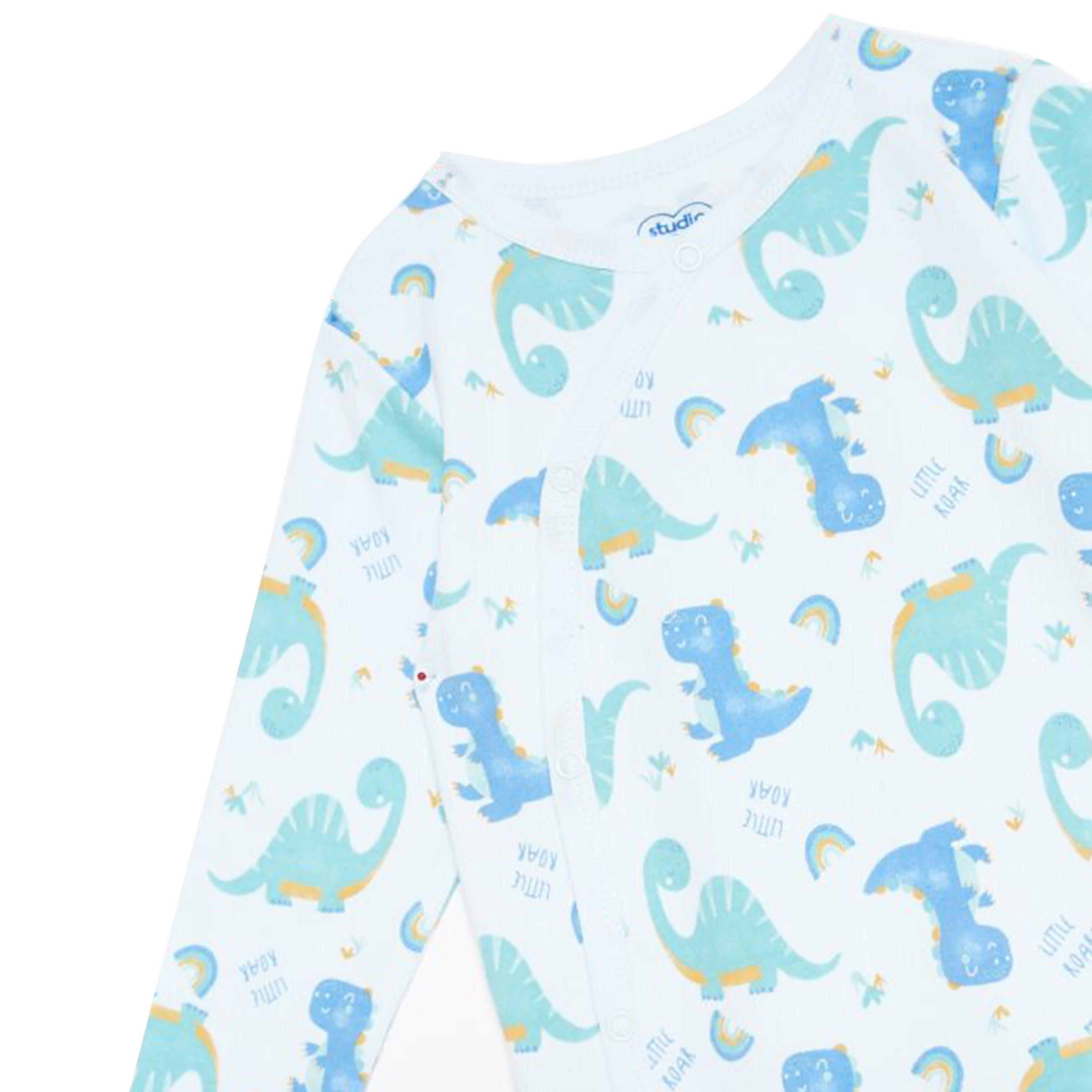 Hello World Baby Boys Dino Sleepsuit and Toy Set