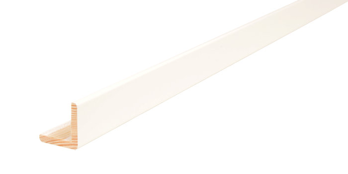 Hjørneliste hvid - 29 x 29 x 3000 mm