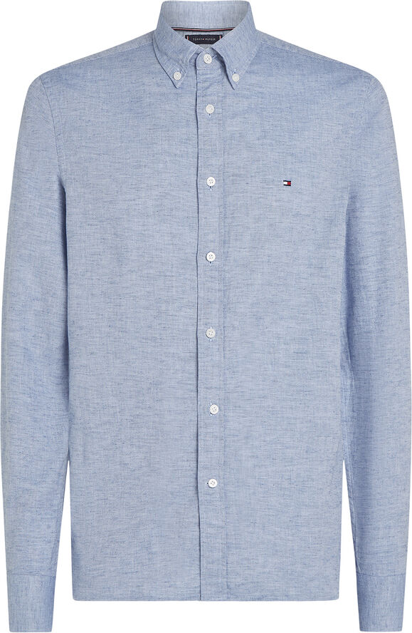 Tommy Hilfiger BRUSHED LINEN SOLID SF SHIRT Shirt blue