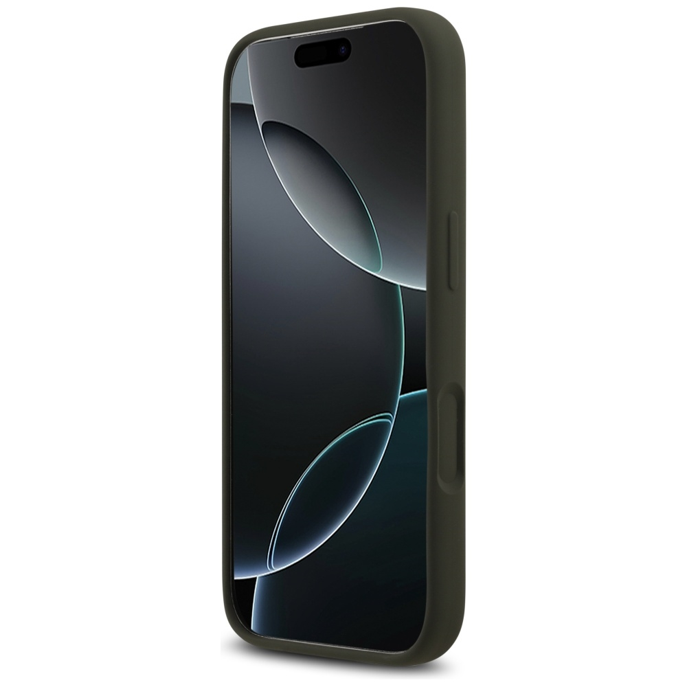 iPhone 17 Pro Silikon Hardcase Hülle Big 4G Script (GUHCP17LSC4GSMA) - Khaki