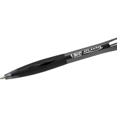BIC ATLANTIS Soft - Stylo à bille - noir - rétractable