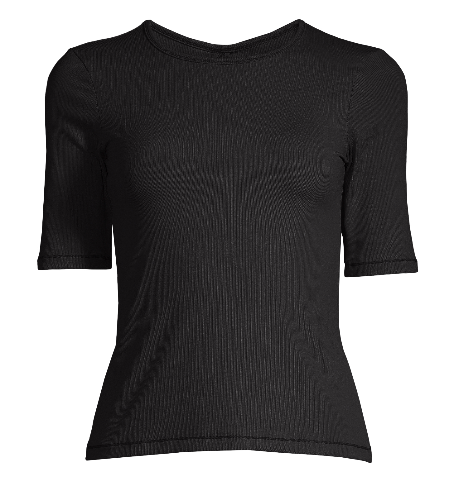 Rib Tee Dame Black