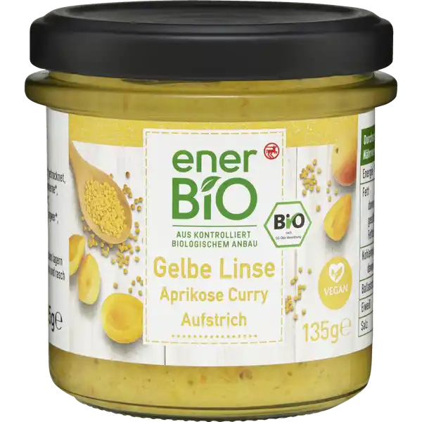 Gelbe Linse Aprikose Curry Aufstrich
