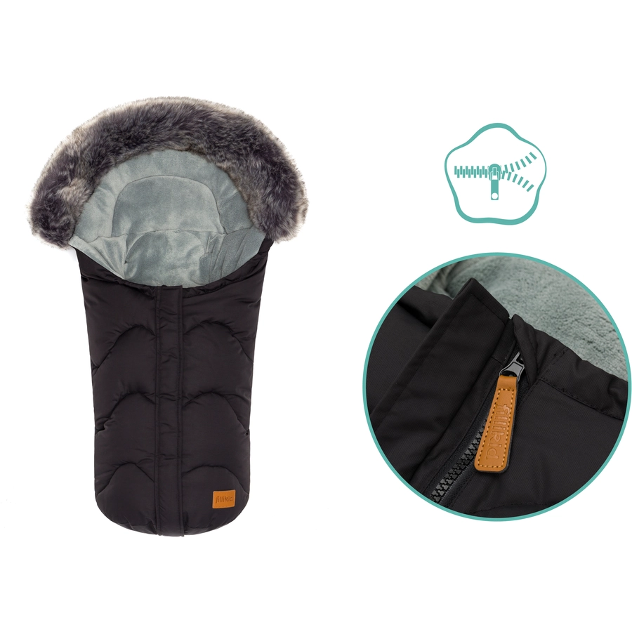 fillikid Winterfußsack Lhotse für Babyschale Schwarz
