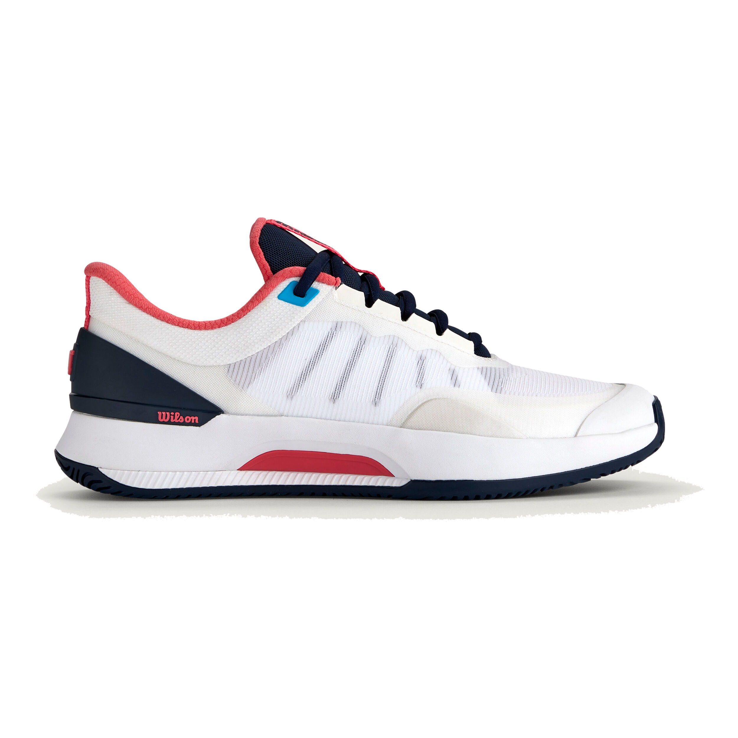Wilson Intrigue Tour Chaussures Toutes Surfaces Femmes - Blanc , Bleu Foncé