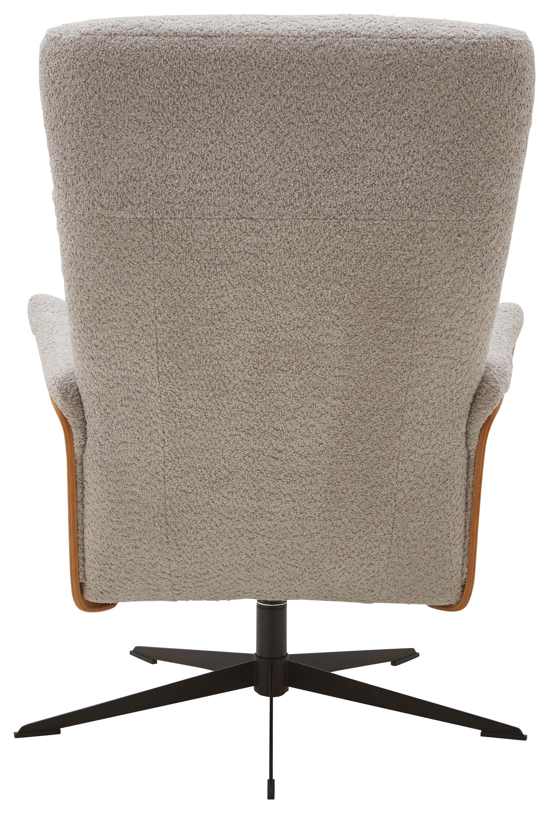 LIV'IN Sessel mit Hocker MALMÖ light grey/ Eiche