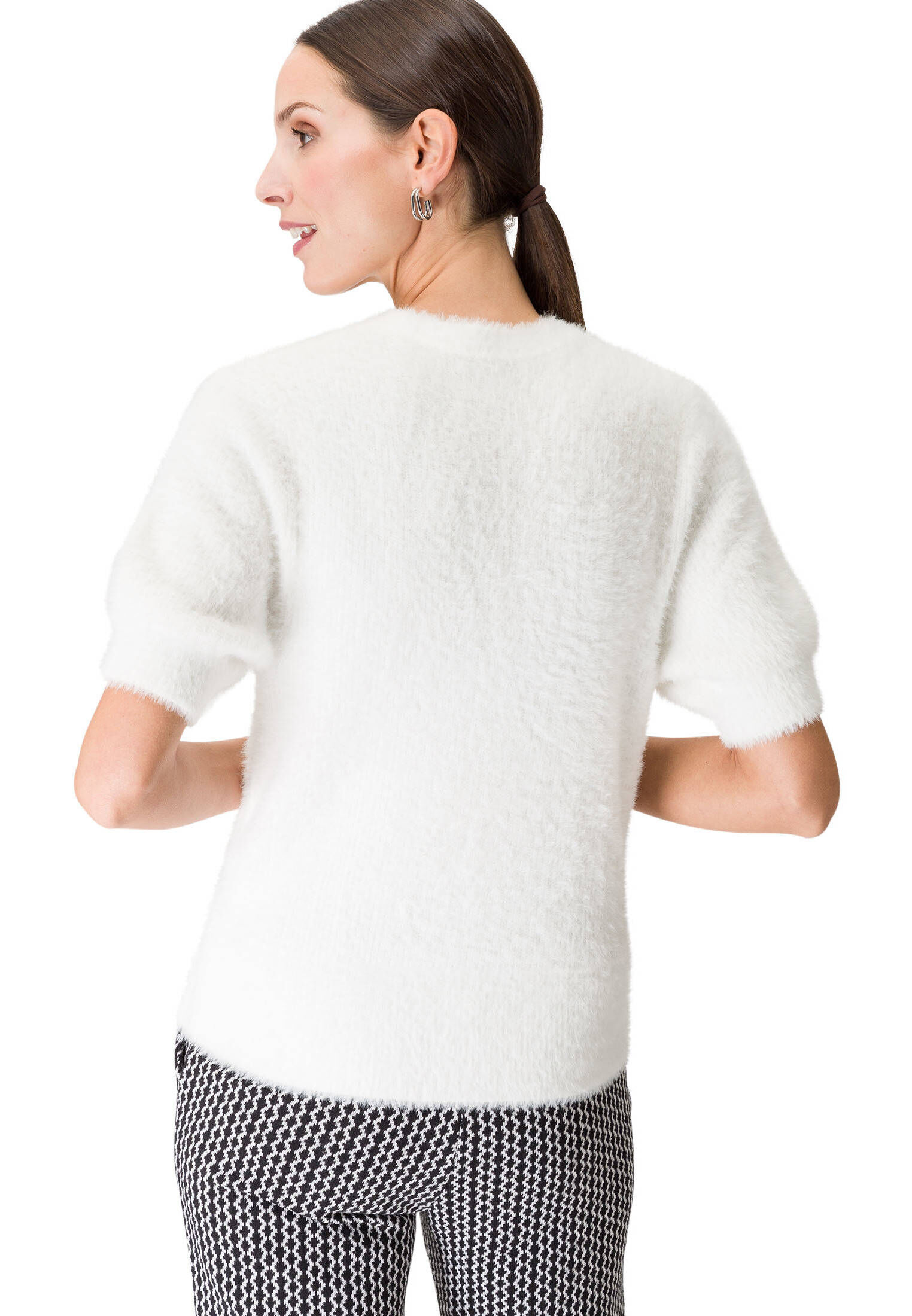 zero| Damen Pullover mit Puffärmeln