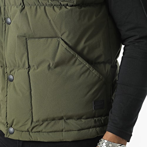 Doudoune Sans Manches Vert Kaki Noir