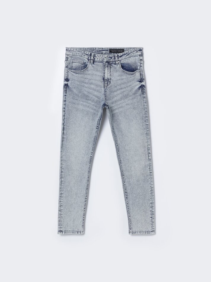 Calça jeans super skinny - Azul lavado