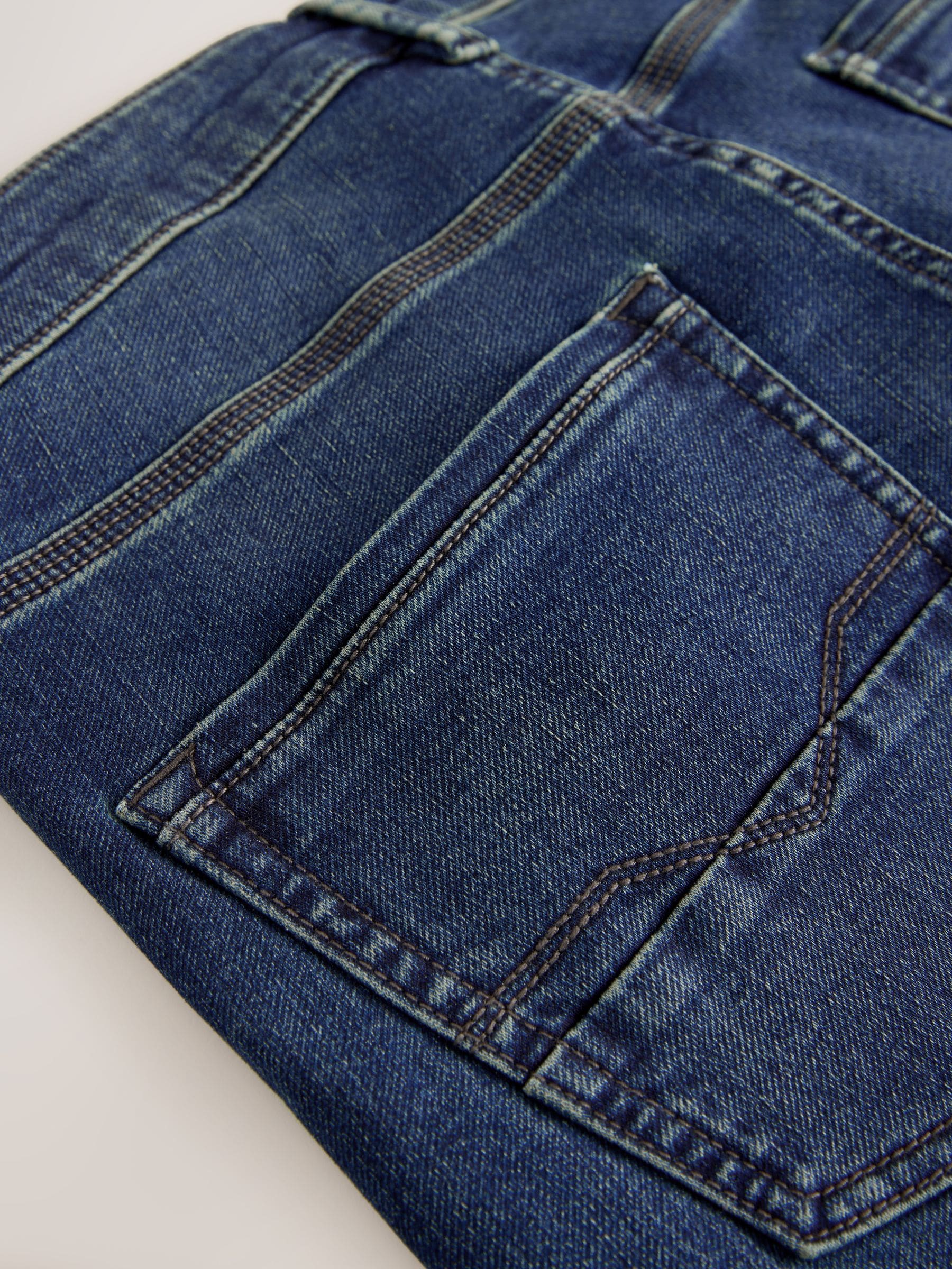 Vintage getint blauw - Strakke Pasvorm - Comfortabele stretchjeans