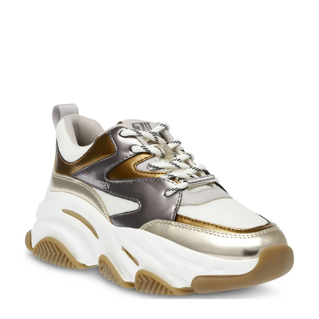 Steve Madden JProgsessivechunky sneakers zilver/goud