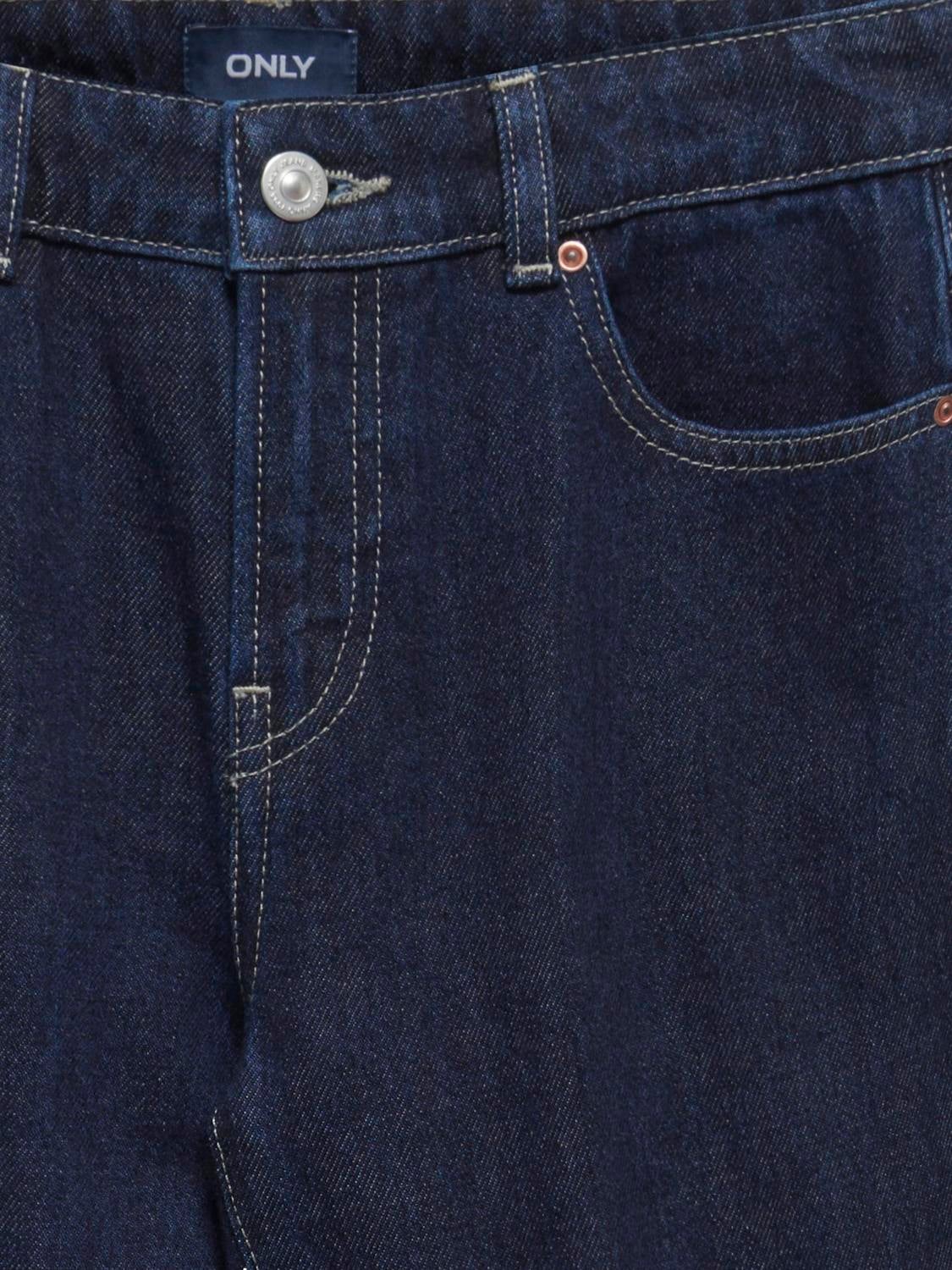 KOBAVI Locker geschnitten Jeans Dark Blue Denim