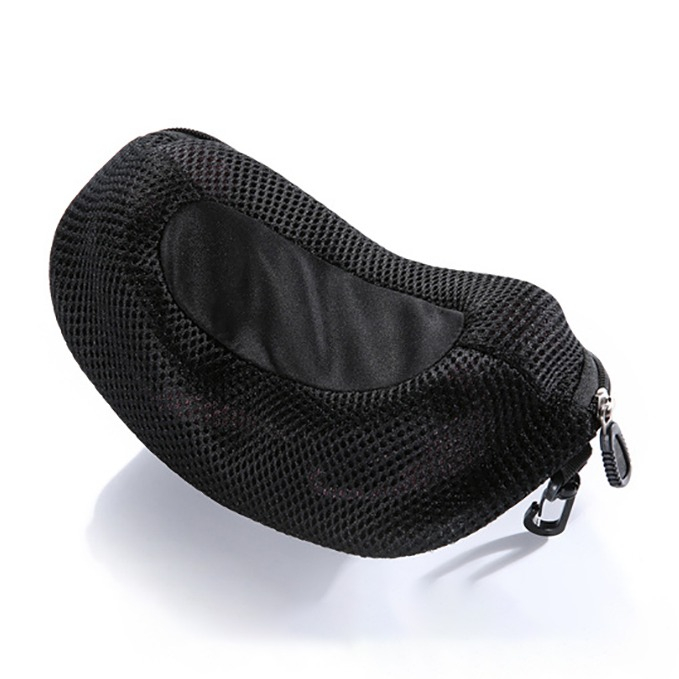 (250x120x60mm) Hardcase Sportbrillen Etui Motocross Ski Brillenbox für Unterwegs - Schwarz
