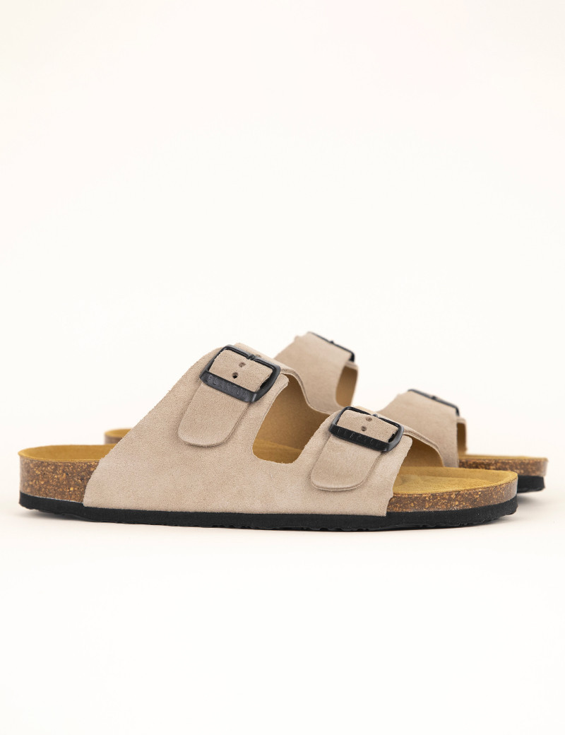 PLAKTON MULES FEMME LAMÉ TAUPE