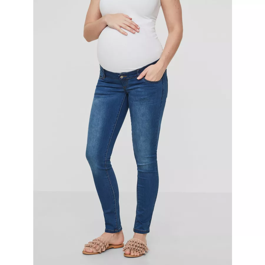 mama licious Umstandsjeans MLFIFTY Medium Blue Denim