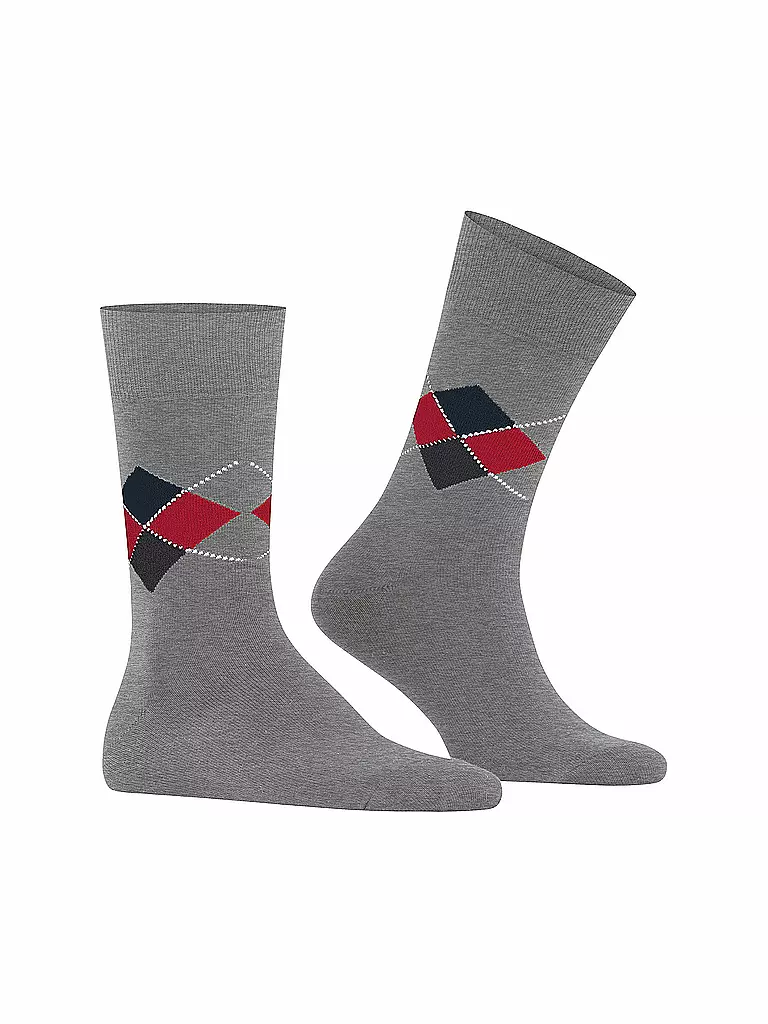BURLINGTON Herren Socken 40-46 MULTI KING  light grey melange hellgrau