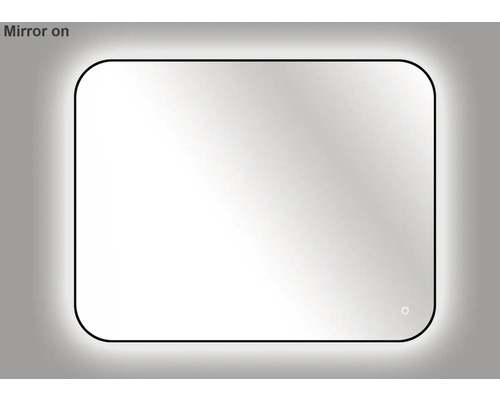 Cordia TENDER LINE BACKLIGHT verlichte spiegel, 100 x 80 cm, zwart, IP44
