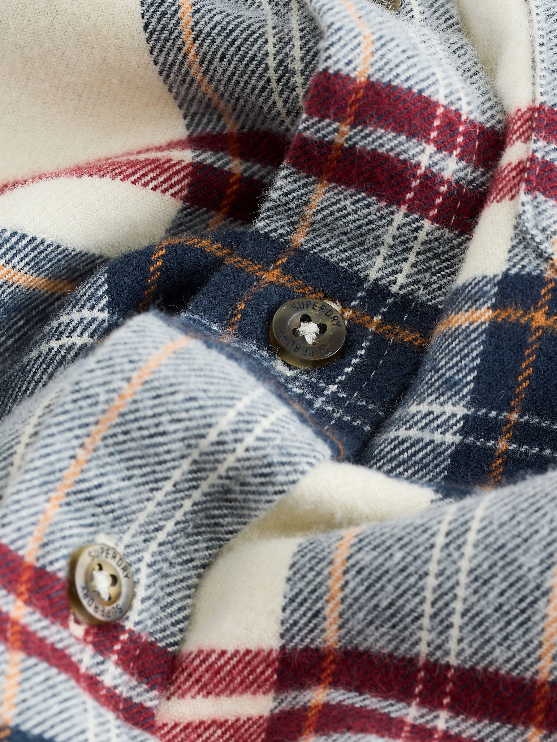 Wit - Geruit Superdry hemd