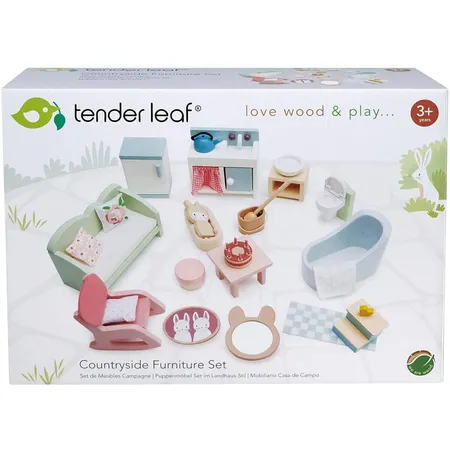 tender leaf toys Puppenmöbel Set im Landhaus-Stil